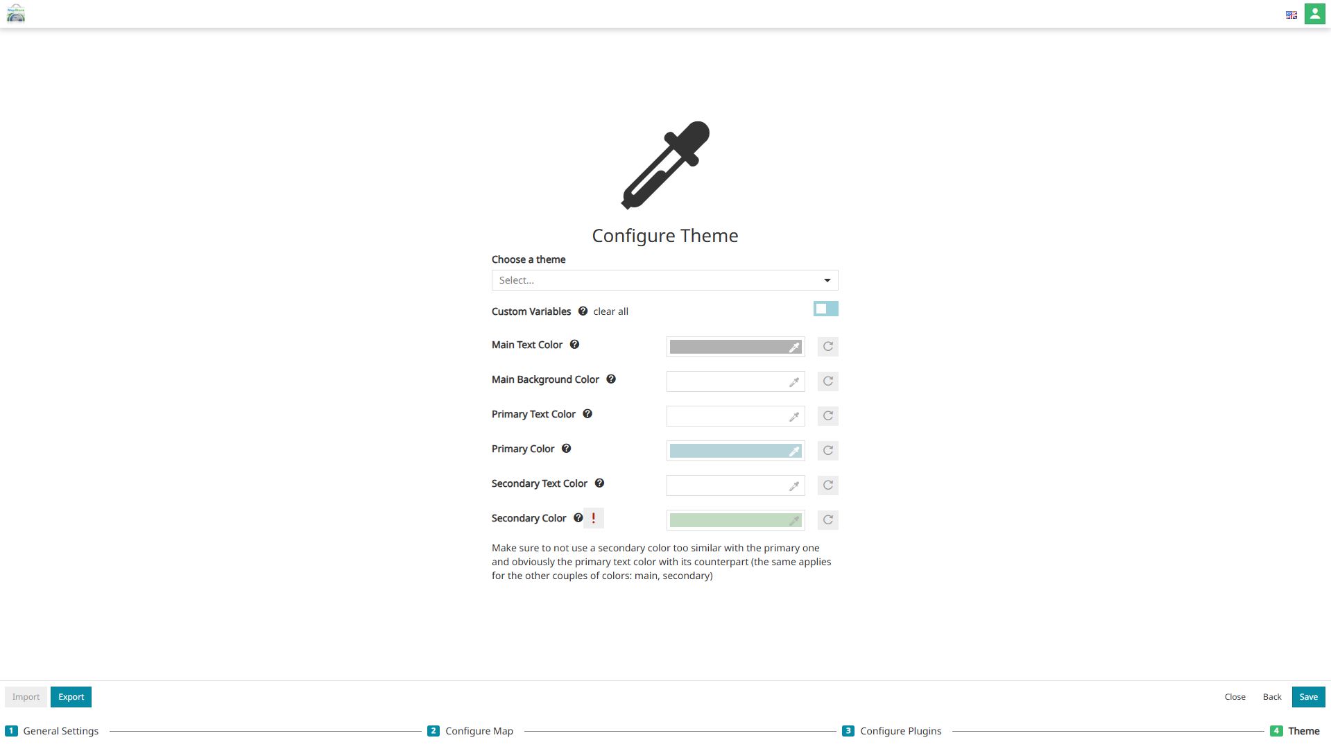 Configure Theme