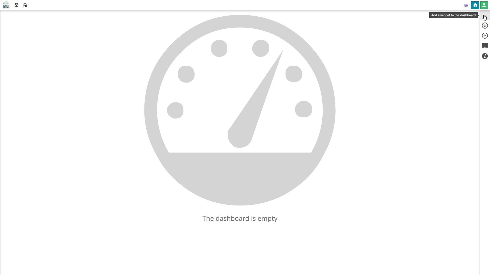 An empty dashboard