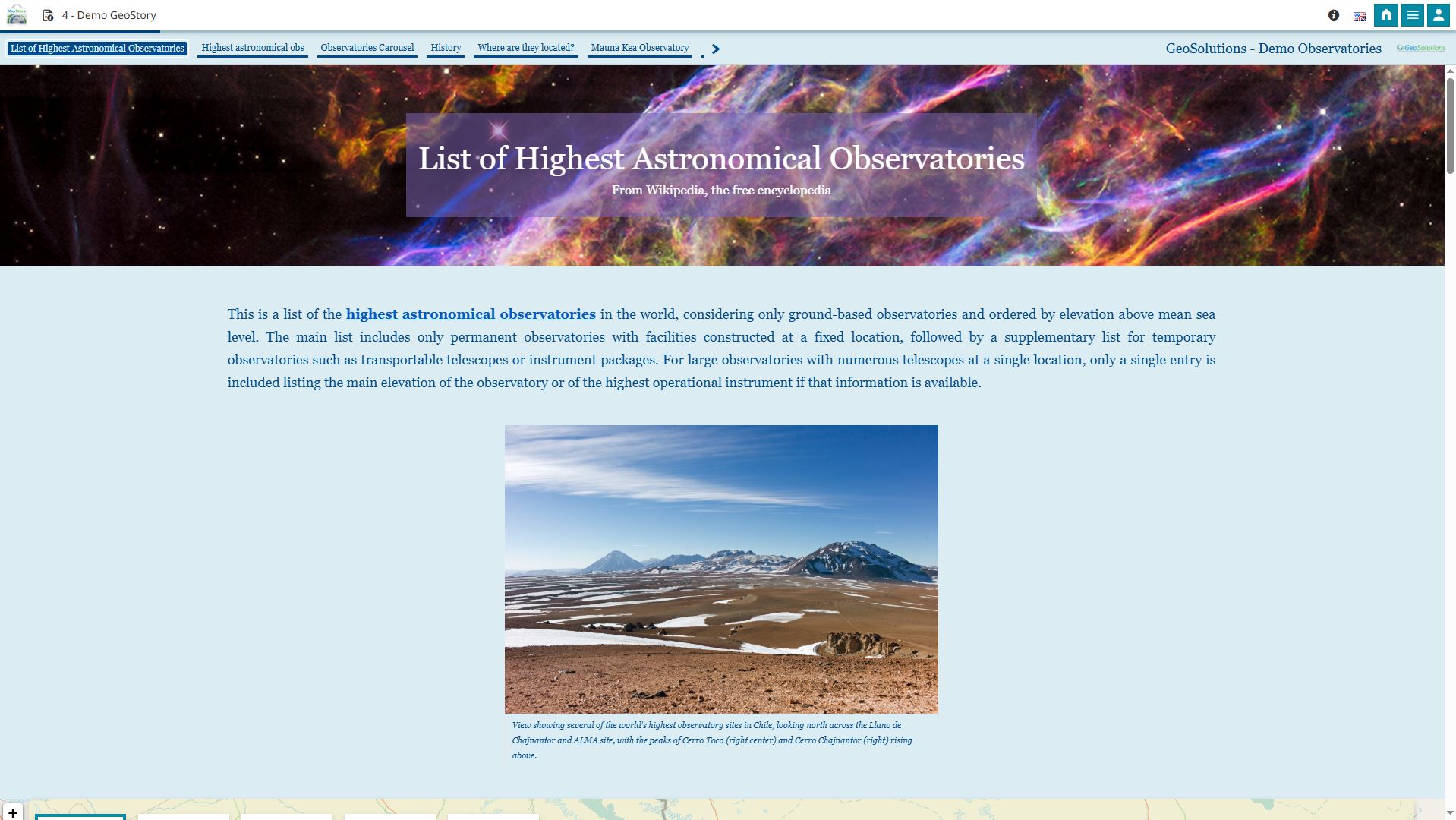 GeoStory demo