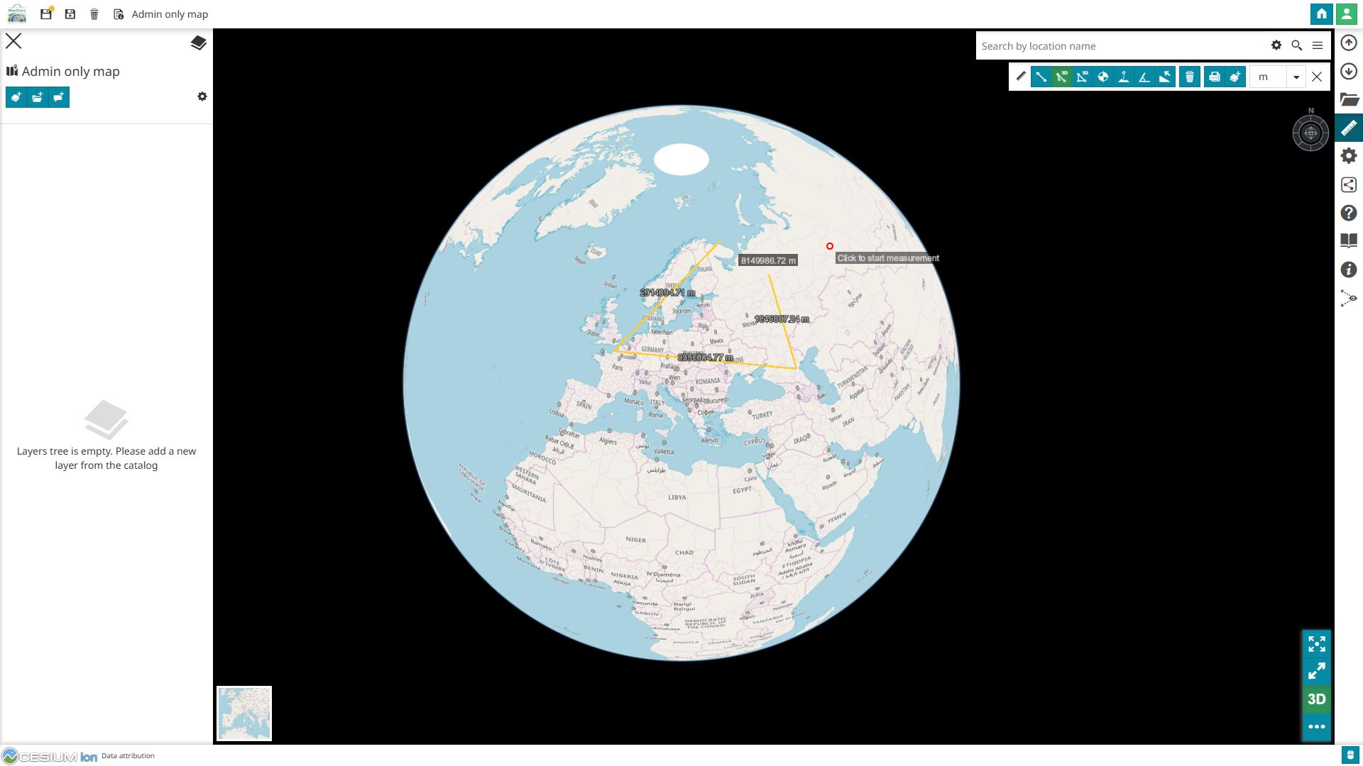 Map 3D Viewer with Cesium