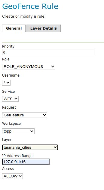 Integrated GeoFence rule editor