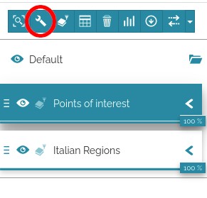 how to open the layer settings